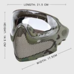 ⁦قناع تكتيكي – رماية شبكية من الفولاذ قابل للتنفس لرأس واقٍ⁩ - الصورة ⁦3⁩