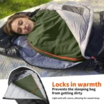 Warm Wool Sleeping Bag for Camping - Image 2