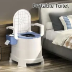 ⁦مرحاض محمول مع دعم خلفي مريح وغطاء مناسب للتخييم⁩ - الصورة ⁦2⁩