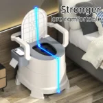 ⁦مرحاض محمول مع دعم خلفي مريح وغطاء مناسب للتخييم⁩ - الصورة ⁦4⁩