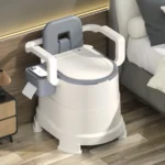 ⁦مرحاض محمول مع دعم خلفي مريح وغطاء مناسب للتخييم⁩ - الصورة ⁦3⁩